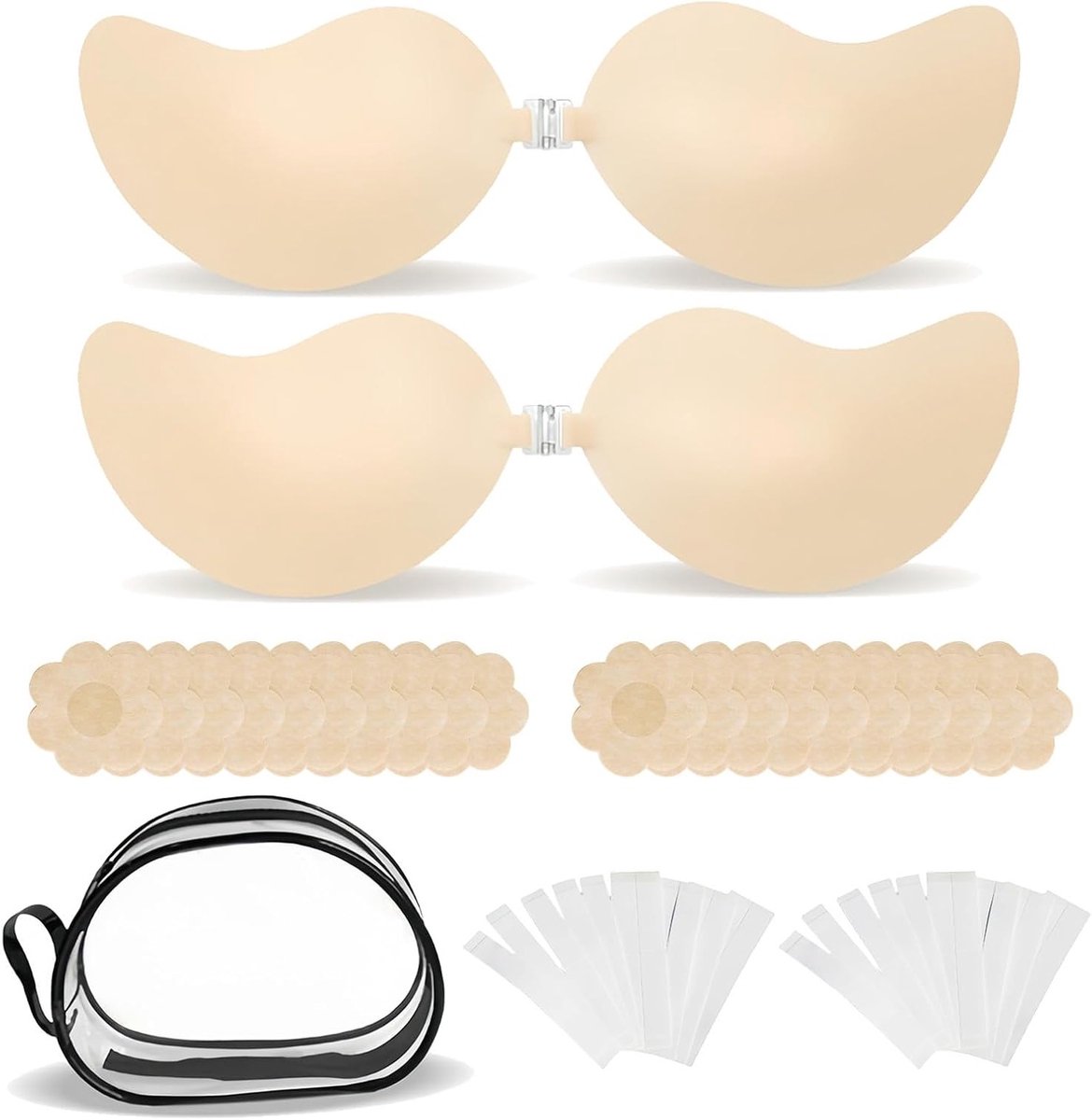 Zelfklevende push-up bh voor bruiloften, strandfeesten, gala's en dagelijks gebruik - Comfort en ondersteuning
