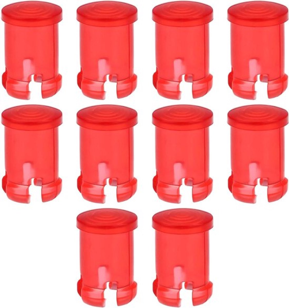 - LED Lamp Socket Lens Houder Cap - Rode - 5mm - 10 Stuks - Geschikt voor LED Lampen