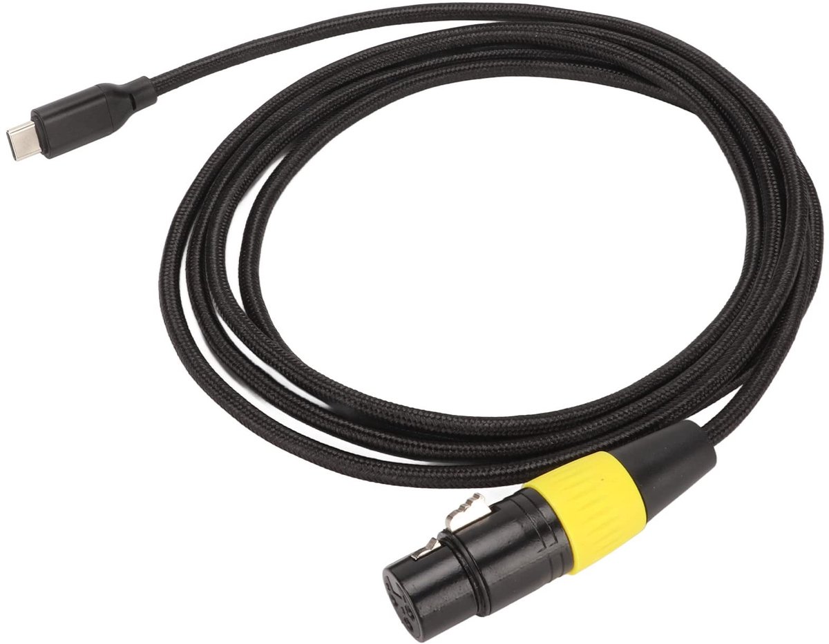 Dailygoody - XLR naar USB C Kabel - Microfoon Adapter voor MacBook en Samsung - 2m