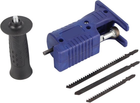 Golden crown - Draagbare Reciprozaagadapter - Elektrische boormachine opzetstuk - Ergonomisch handvat - Voor hout en metaal - Handgereedschap - 3 zaagbl... van Merkloos	 — afbeelding 3