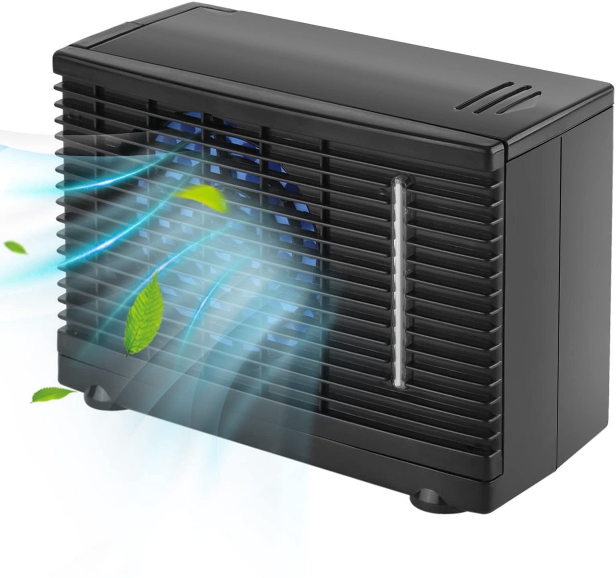 Dailygoody - Draagbare autoventilator - Mini-airconditioning - Houdt je koel - Zwart - Draagbaar koelapparaat - Ideaal voor onderweg - 12 V