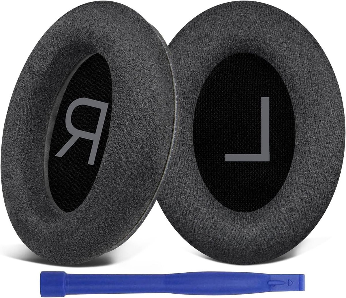 Vervangende Micro Suede Oorkussens voor Bose QuietComfort 45 en SE - Comfortabele Earpads met Hoge Dichtheid Schuim, Zwart, Ideaal voor Geluidsisolatie en Langdurig Gebruik