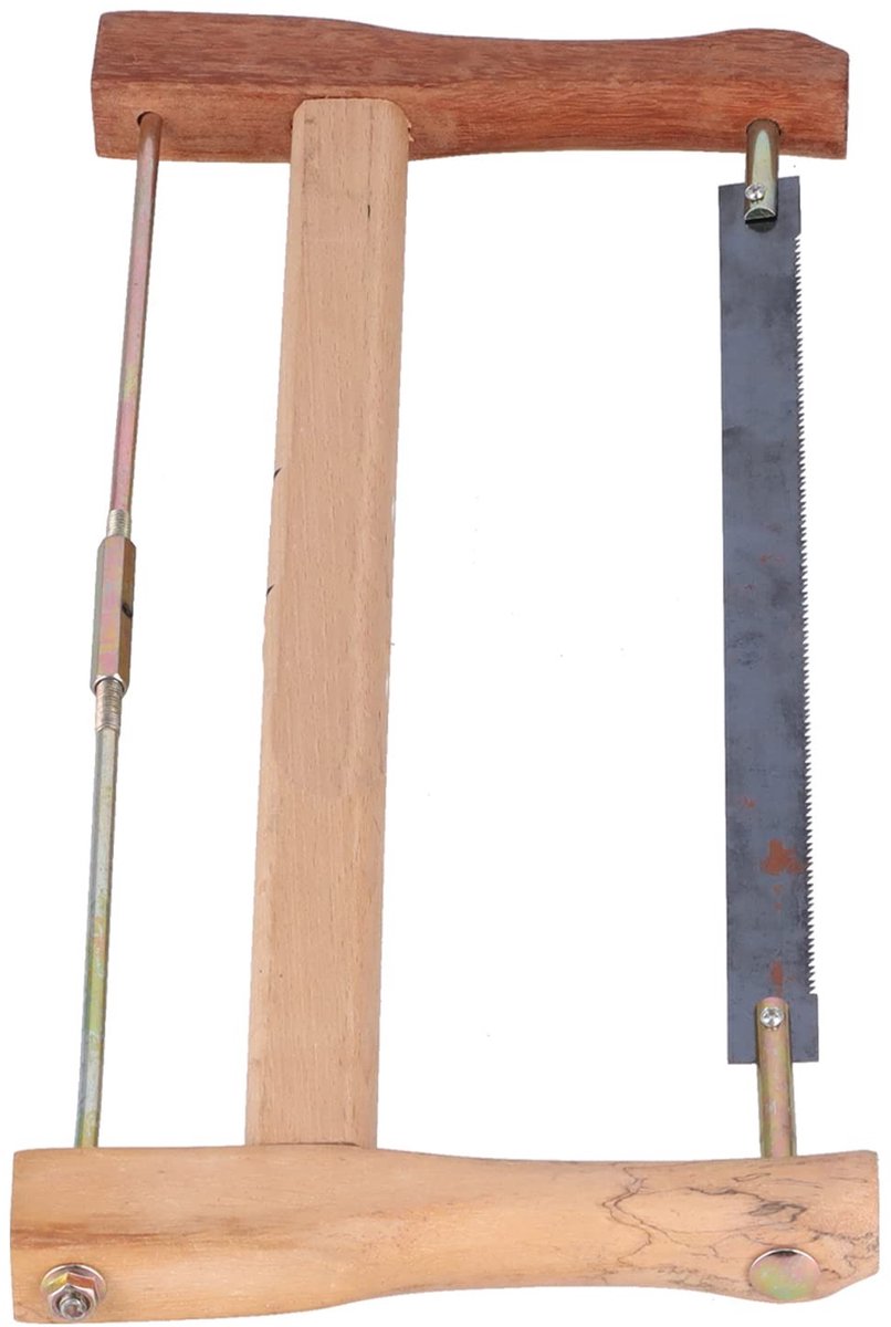 Dailygoody - Kaderzaag - Teakhout Handzagen - Draagbare Kaderzaag voor Houtbewerking - Bruin - Houten Snijgereedschap - Ideaal voor Timmerlieden en Ho