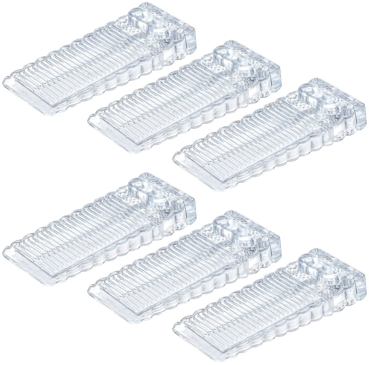 Dailygoody - Deurstopper - Antislip - Verstelbaar - Transparant - Vloerstopper - Voor tegels en houten vloeren - 6 stuks