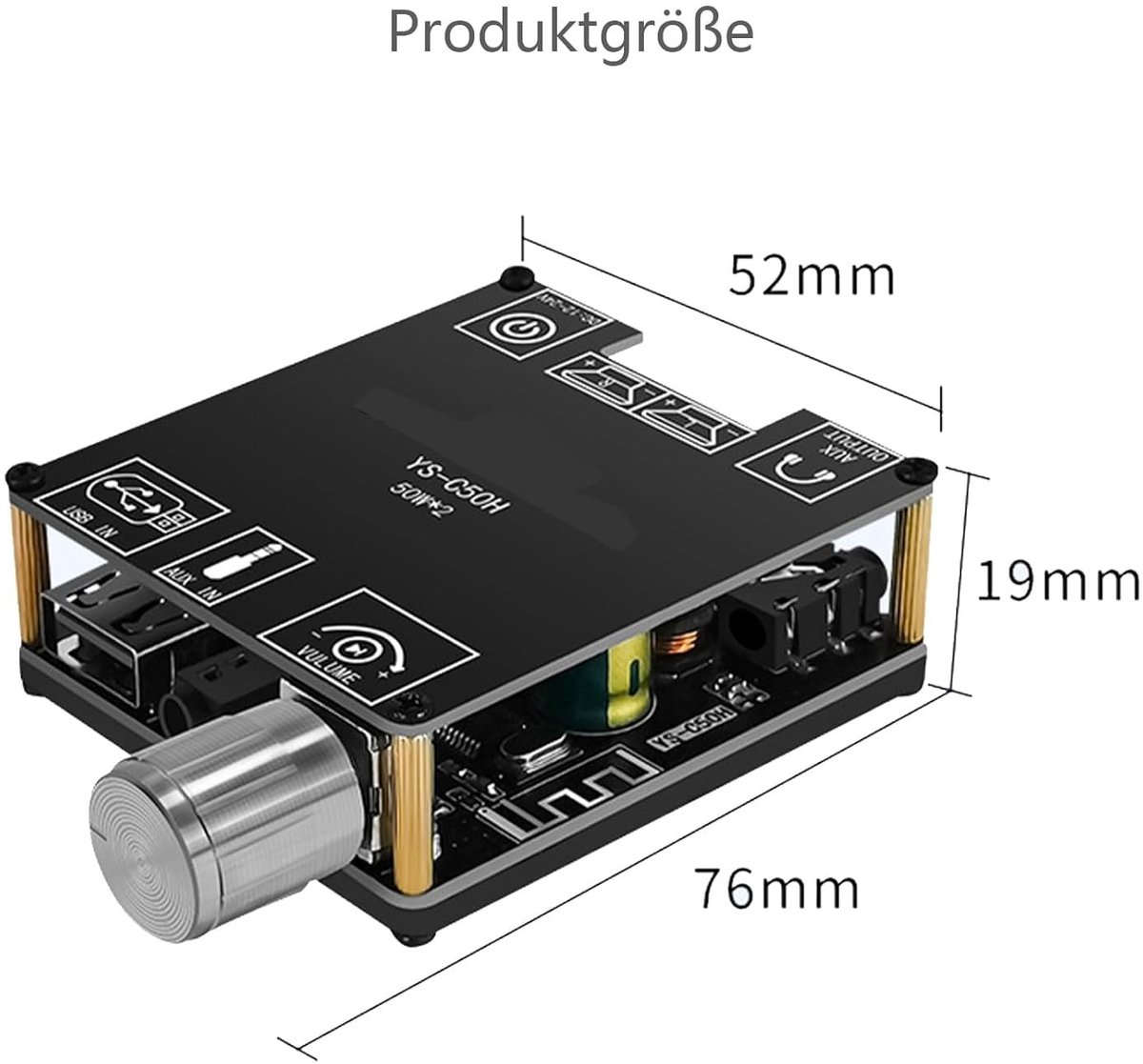 Dailygoody - Bluetooth Versterker Module - TPA3116 Hi-Fi Digitale Stereo Amplifier - Krachtige Geluidskwaliteit - Compact en Stijlvol - Ideaal voor Mu... thumbnail 5