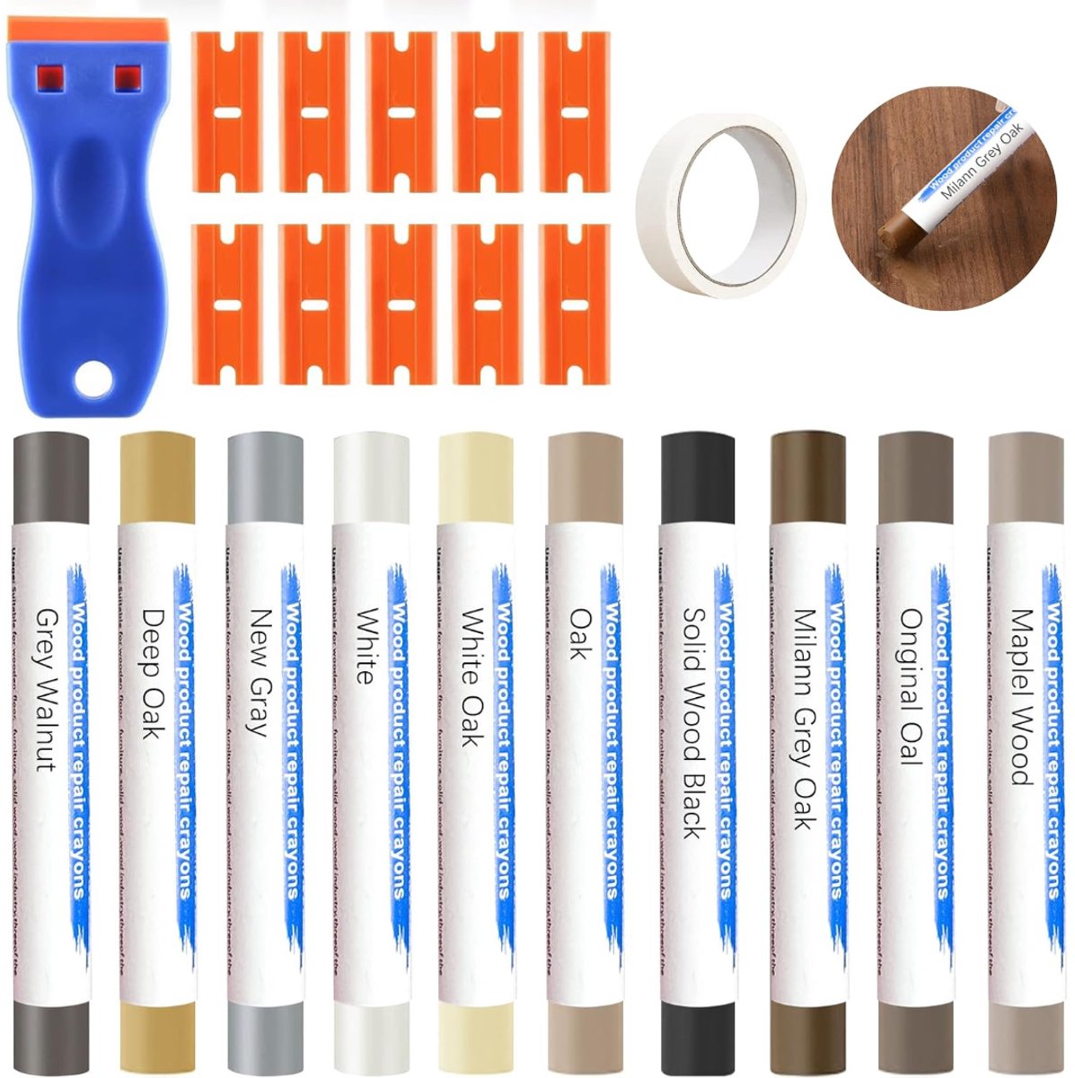 MRKK® Laminaat Reparatieset - Laminaatvuller - Vuller - Stiften Set