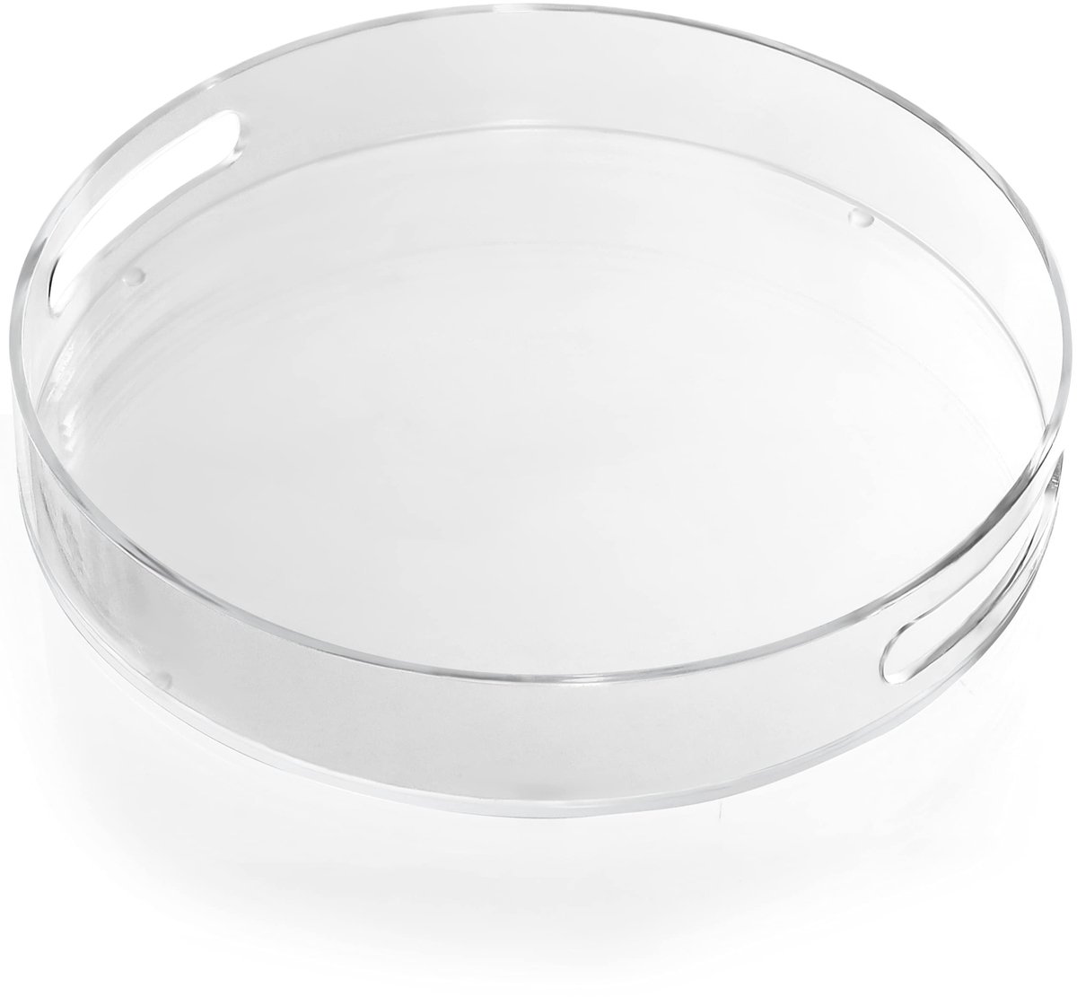 Dailygoody - Doorzichtig Rond Plastic Serveertray - Extra Large - 30 cm Diameter - Vaatwas