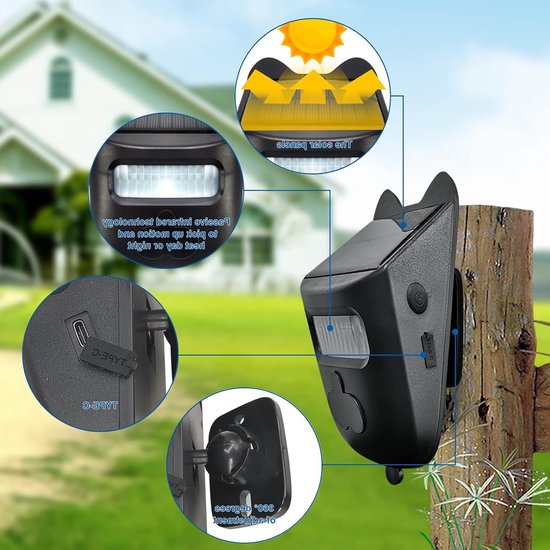 Draadloze Solar Oprit Sensor met Beweging Detectie en Weerbestendige Deurbel voor DIY Beveiligingssysteem (2 Sensors en 1 Deurbel) — afbeelding 5