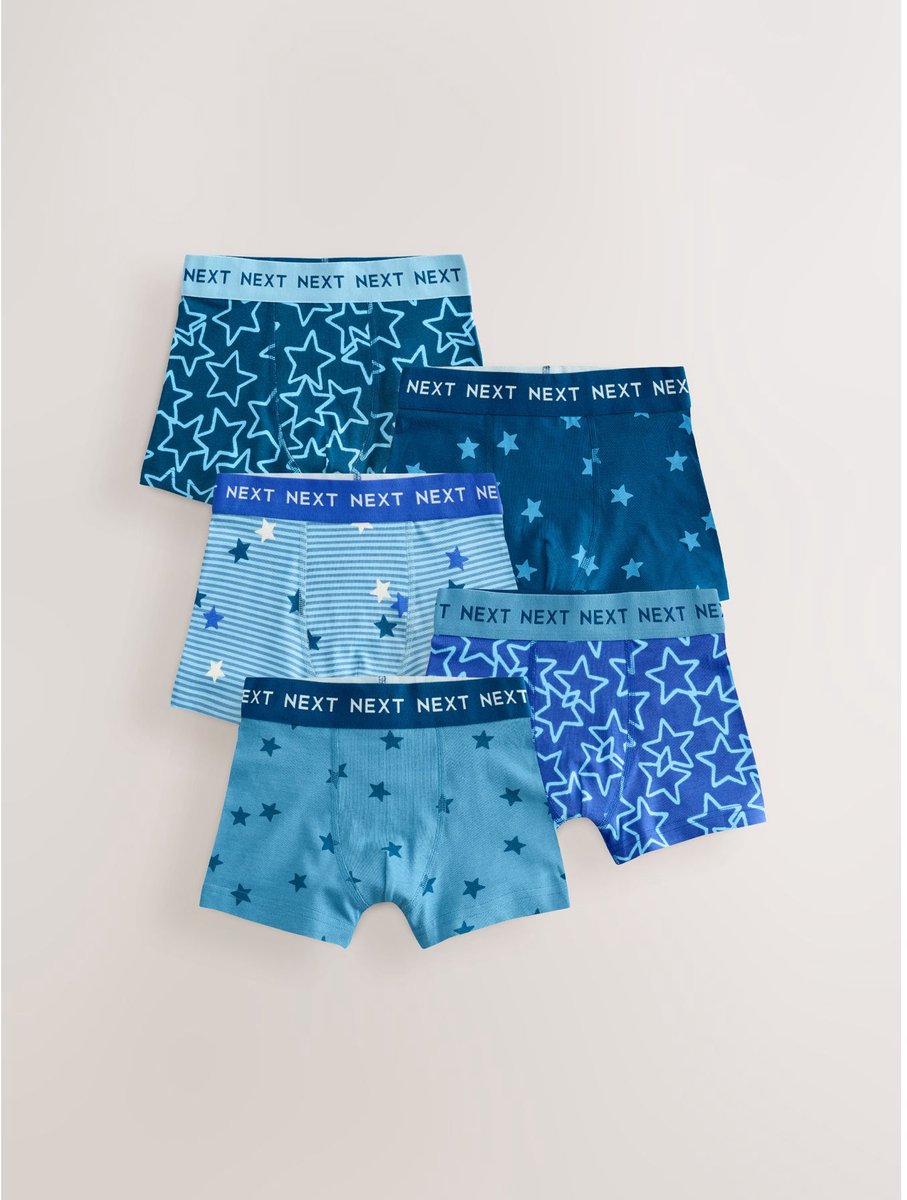 Next - Jongens - Set van 5 junior boxershorts - Blauw