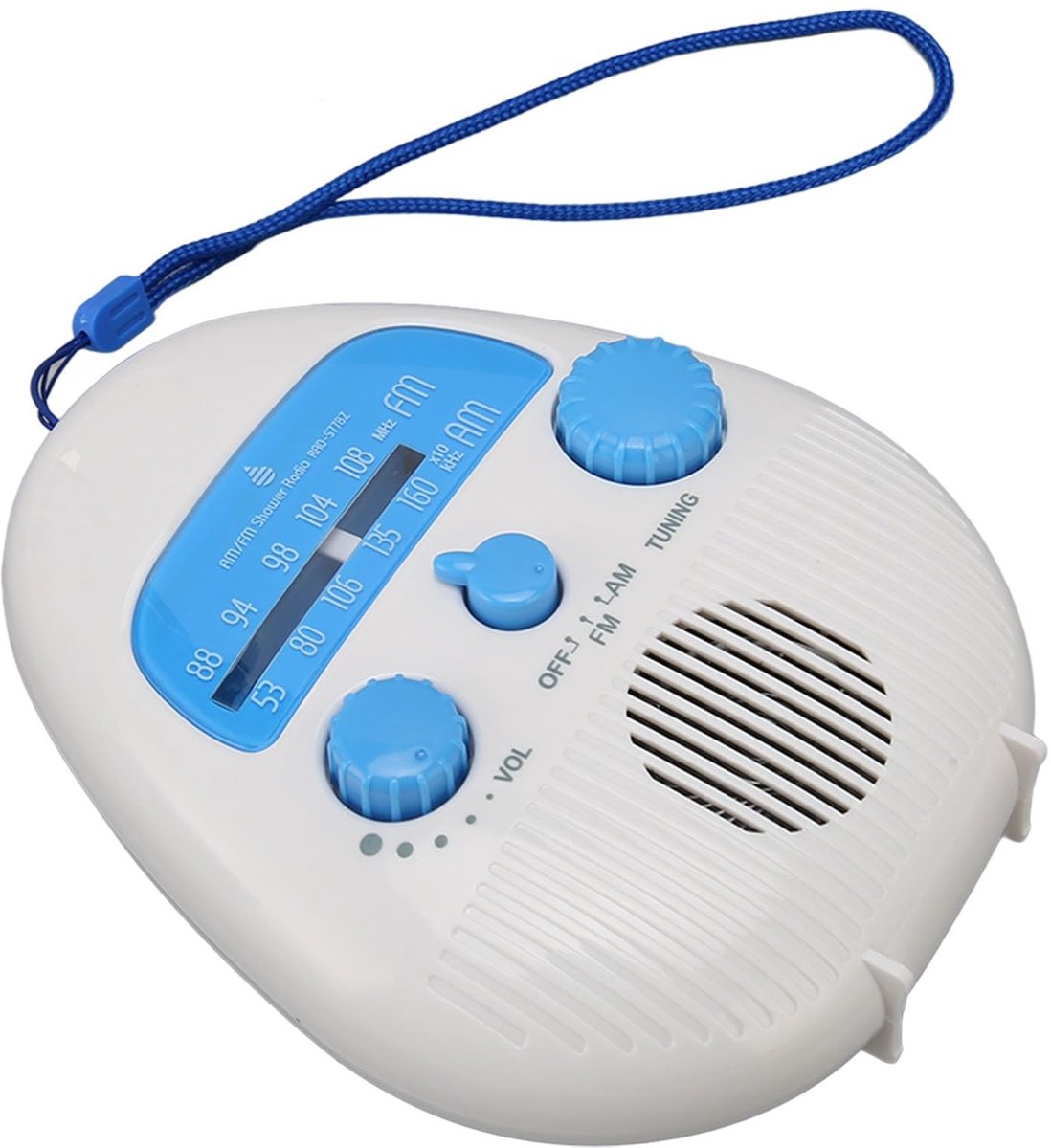 Dailygoody - Waterdichte doucheradio - AM FM-radio - Ingebouwde luidspreker - Spatwaterdicht - Ideaal voor badkamer en buitengebruik - Bluetooth - Per...
