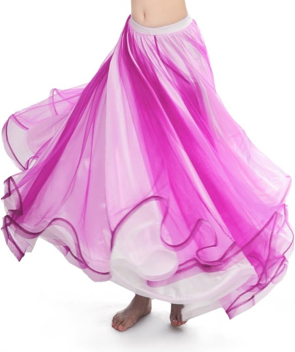 Professionele Lange Satijnen Rok voor Vrouwen - Sexy Buikdans Kostuums, Maxi Rok en Buikdans Kleding