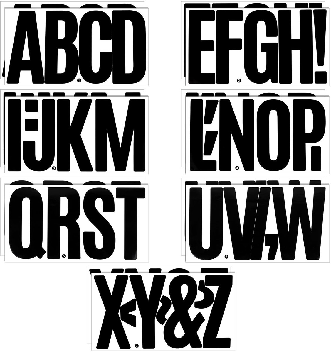 Solidchoice - Dailygoody - Grote Letterstickers - Zelfklevend - Waterdicht - Zwart - Alfabetstickers - Perfect voor Borden en Posters - Voor Ramen en Deuren