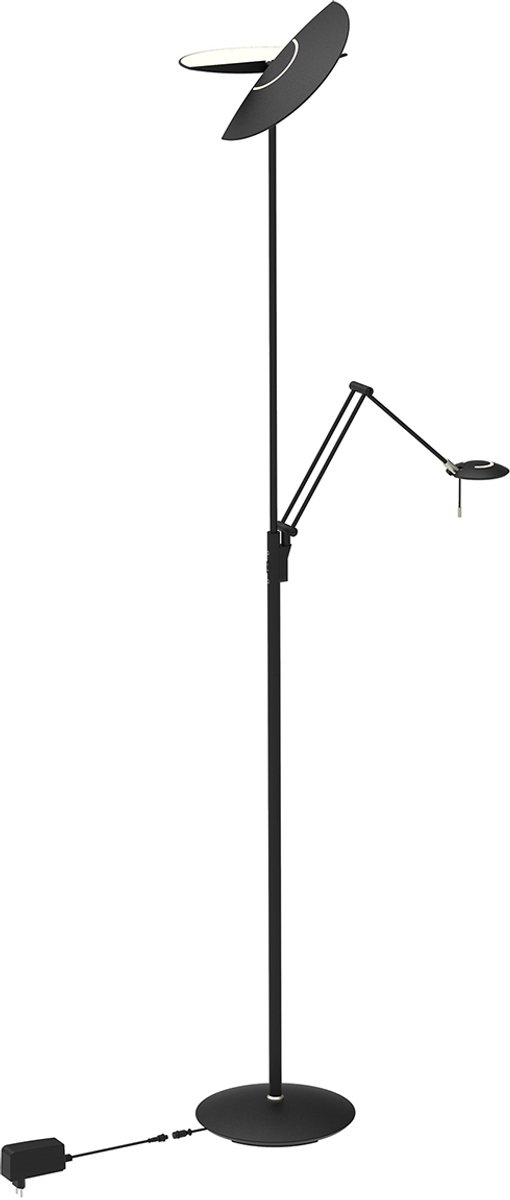 Steinhauer Exclusive - vloerlamp - Zenith2 - zwart - kunststof metaal - design lamp - LED 