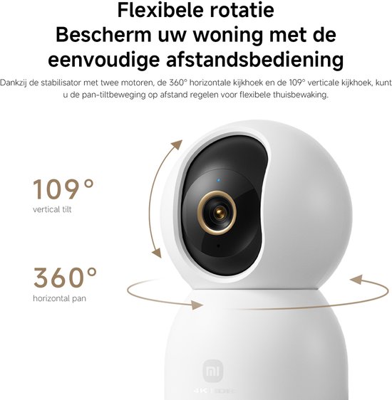 Xiaomi Smart Camera C701 EU - WiFi Beveiligingscamera voor Binnen - 4K Ultra HD Beeld - 360° Pan & Tilt - AI Bewegingsdetectie - Nachtzicht - Tweeweg Audio - Werkt met Xiaomi Home App van Merkloos — afbeelding 2
