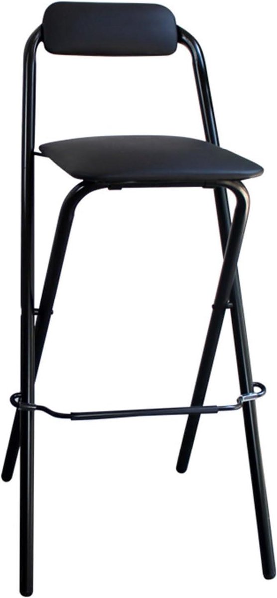 Opvouwbare barkruk - Hoge stoel - Extra zitplaatsen - Compact opvouwbaar - 70 cm - Zwart