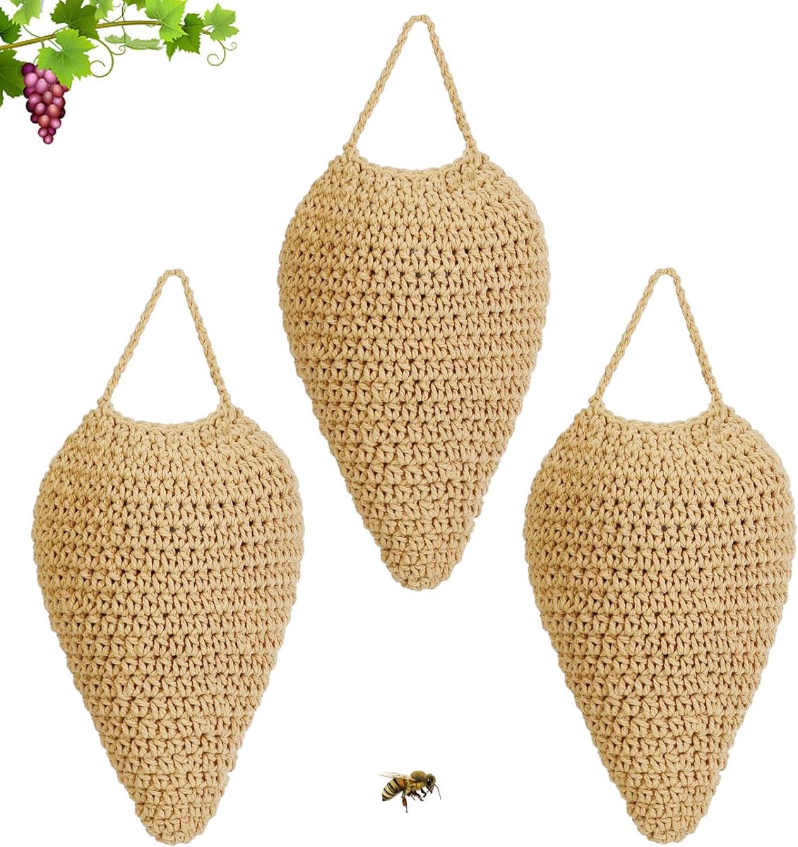 Decoraties - Creatieve ornamenten- Gehaakt nep-honingraat lokmiddel - Nep-wespennest als b