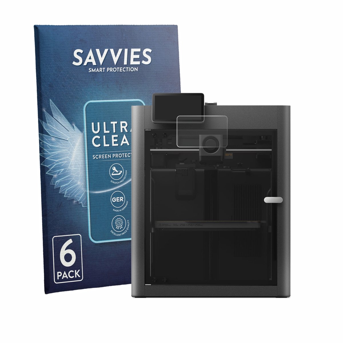 Savvies - Screenprotector voor Bambu Lab X2D - Folie Beschermfolie transparant 6 Stuks