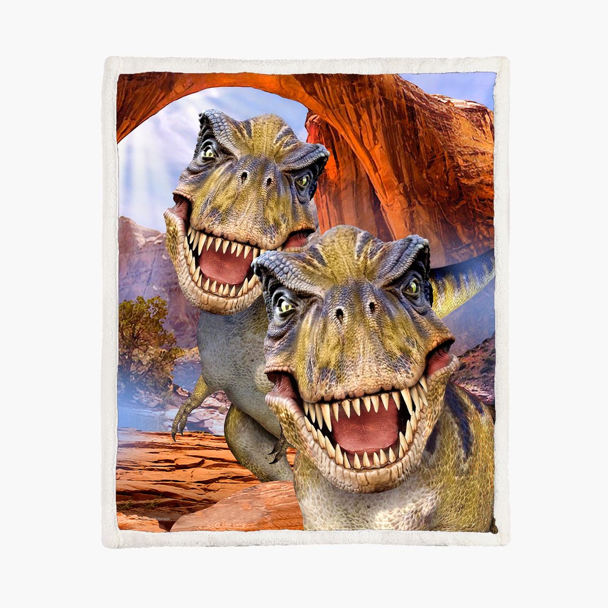 Dinosaurus Fleece Deken 130*150cm T-Rex Selfie