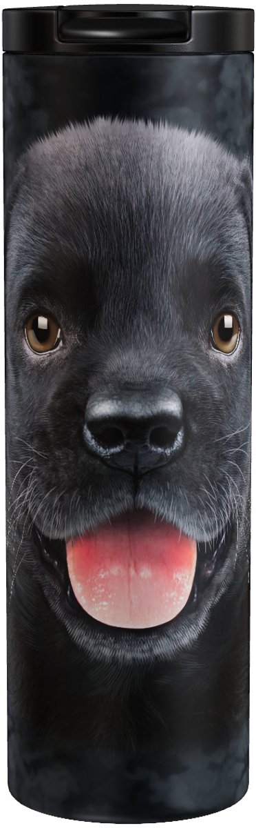 Black Labrador Puppy Smile - Thermosbeker 500