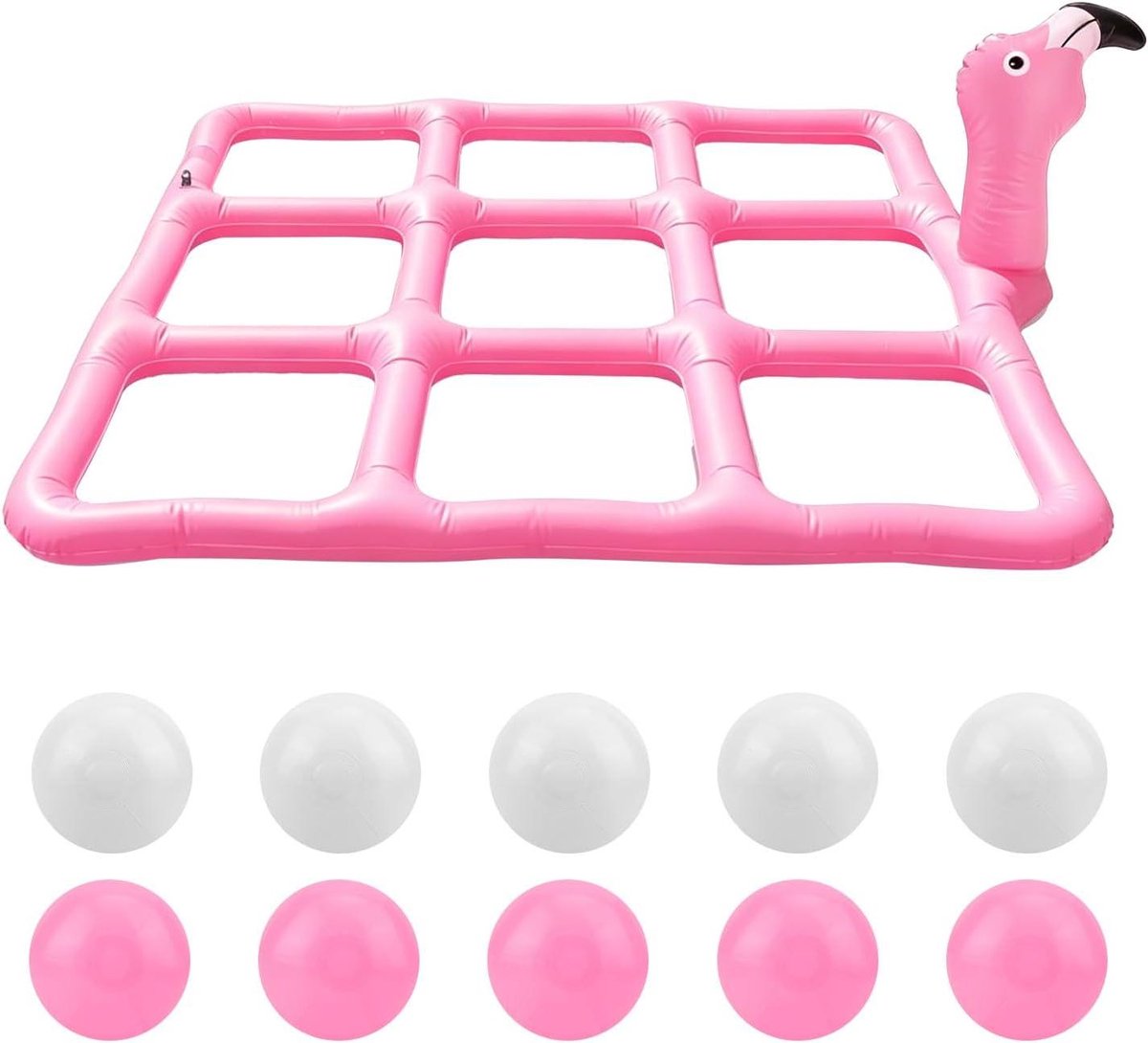 Poolspelset - Waterspel - Zomerse waterpret - Compleet met ballen - 140 x 137 cm - Roze