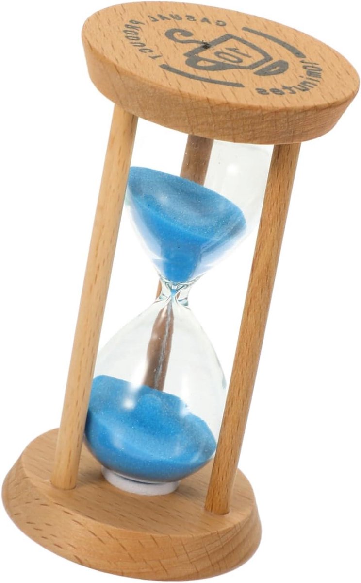 Houten Zandloper - Zandklok Timer - Tijd Management - Decoratief Ontwerp - 10 Minuten - Khaki