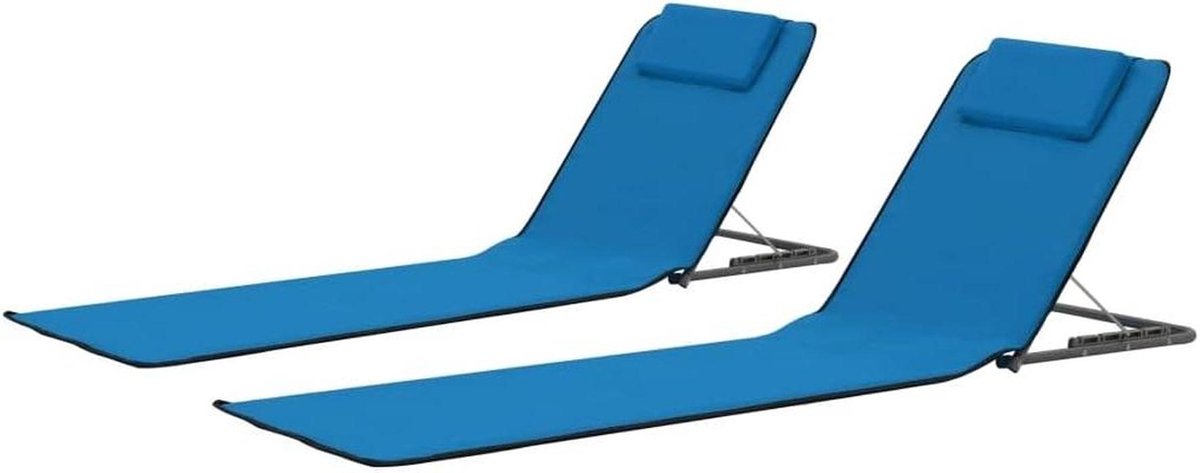 Strandmat Set - Loungestoel - Ontspannen Buiten - Verstelbare Rugleuning - 160 cm Lengte -