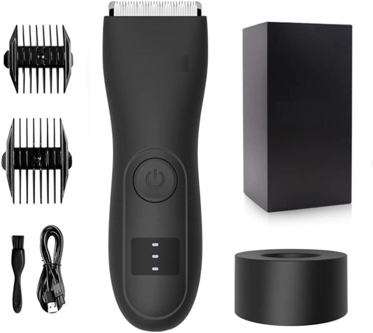 Lichaamsgroomer Mannen - Ontharingsapparaat - Persoonlijke Verzorging - Waterdicht IPX-6 - 18 x 10 x 8 cm - Zwart