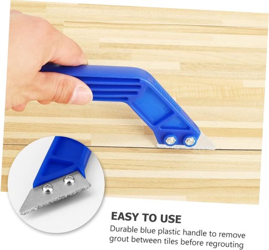 Tegelvoegen Schraper - Voegenverwijderaar Kit - Badkamer Opknappen - Inclusief Reservemessen - 205 cm - Blauw — afbeelding 5