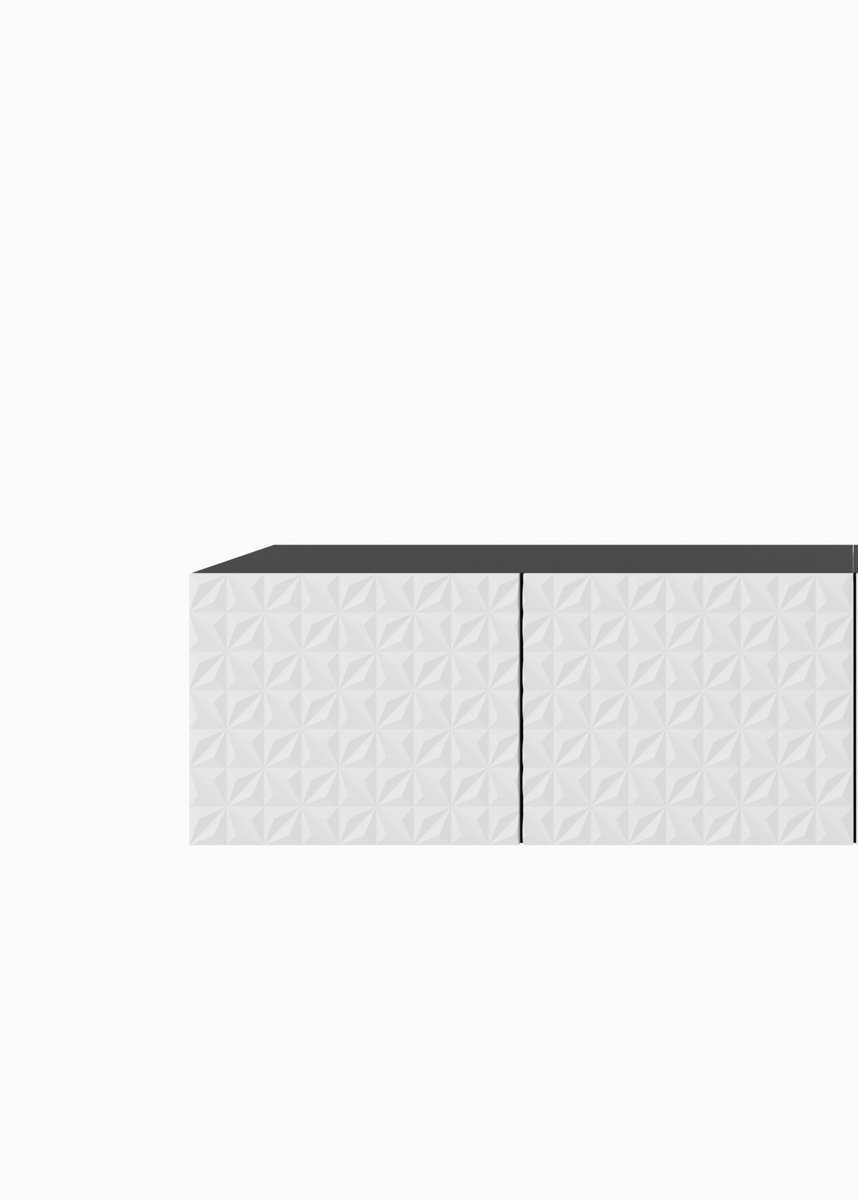 TV-kast Cali 1x100 cm (zwart + wit)