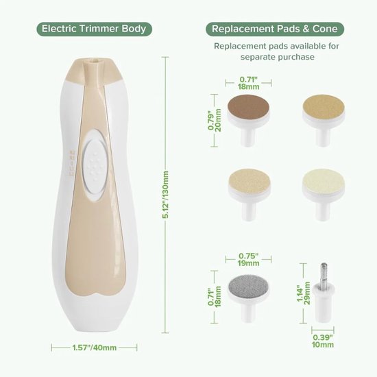 Haakaa elektrische baby nagelverzorging set - vanaf 0 maanden - Mint van HaaKaa — afbeelding 3