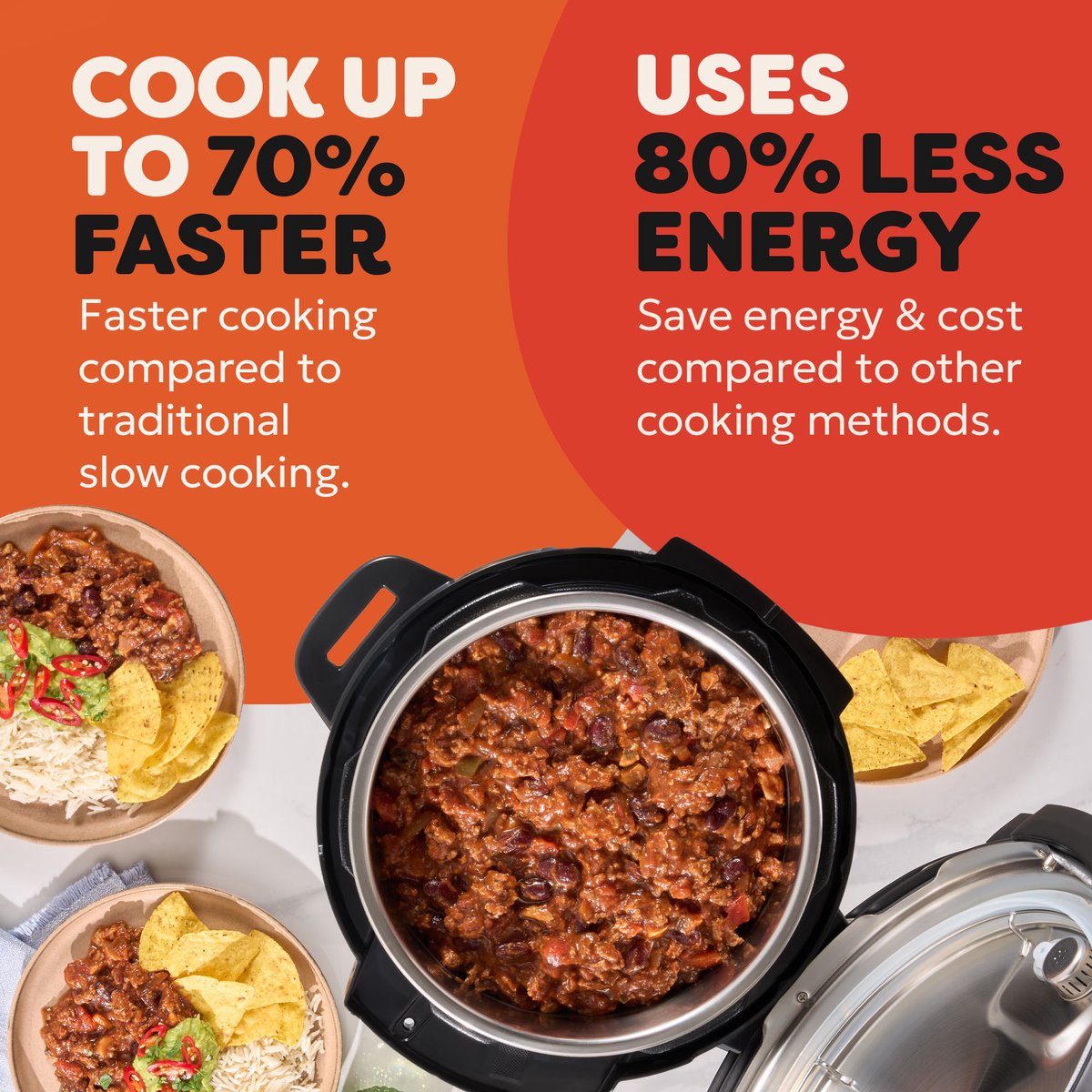 Instant Pot Rio XL 7,1L Multicooker - 7-in-1 Snelkookpan - Slowcooker - Rijstkoker - Stomer - 33% Meer Kookoppervlak - RVS Binnenpan - Tot 80% Energiebesparing – foto 5
