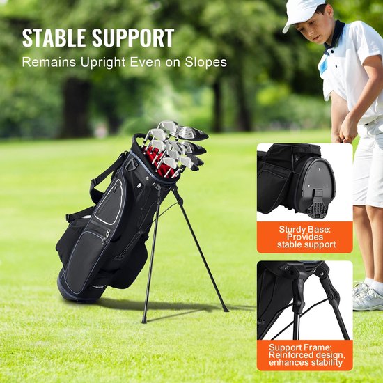 Norvia - Golftas - Golf Accessoires - 14 Vaks Organizer - Waterdicht - 11 Opbergvakken - Inclusief Stofkap - Krasbestendig van norvia — afbeelding 3
