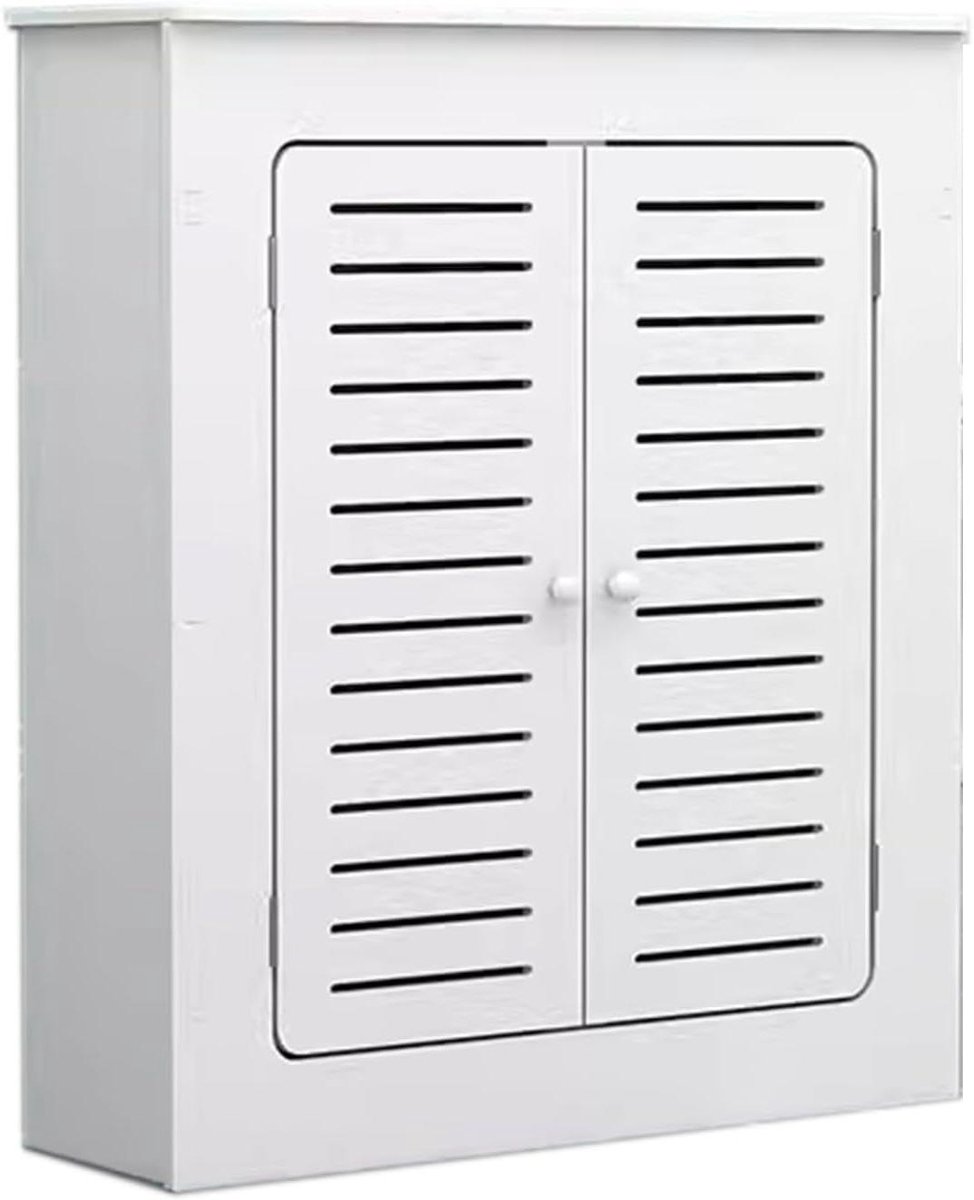 Radiatorombouw Kast - Verwarming Omkasting - Woonkamer Verfraaien - Boormontage Opties - 50x20x80cm - Wit