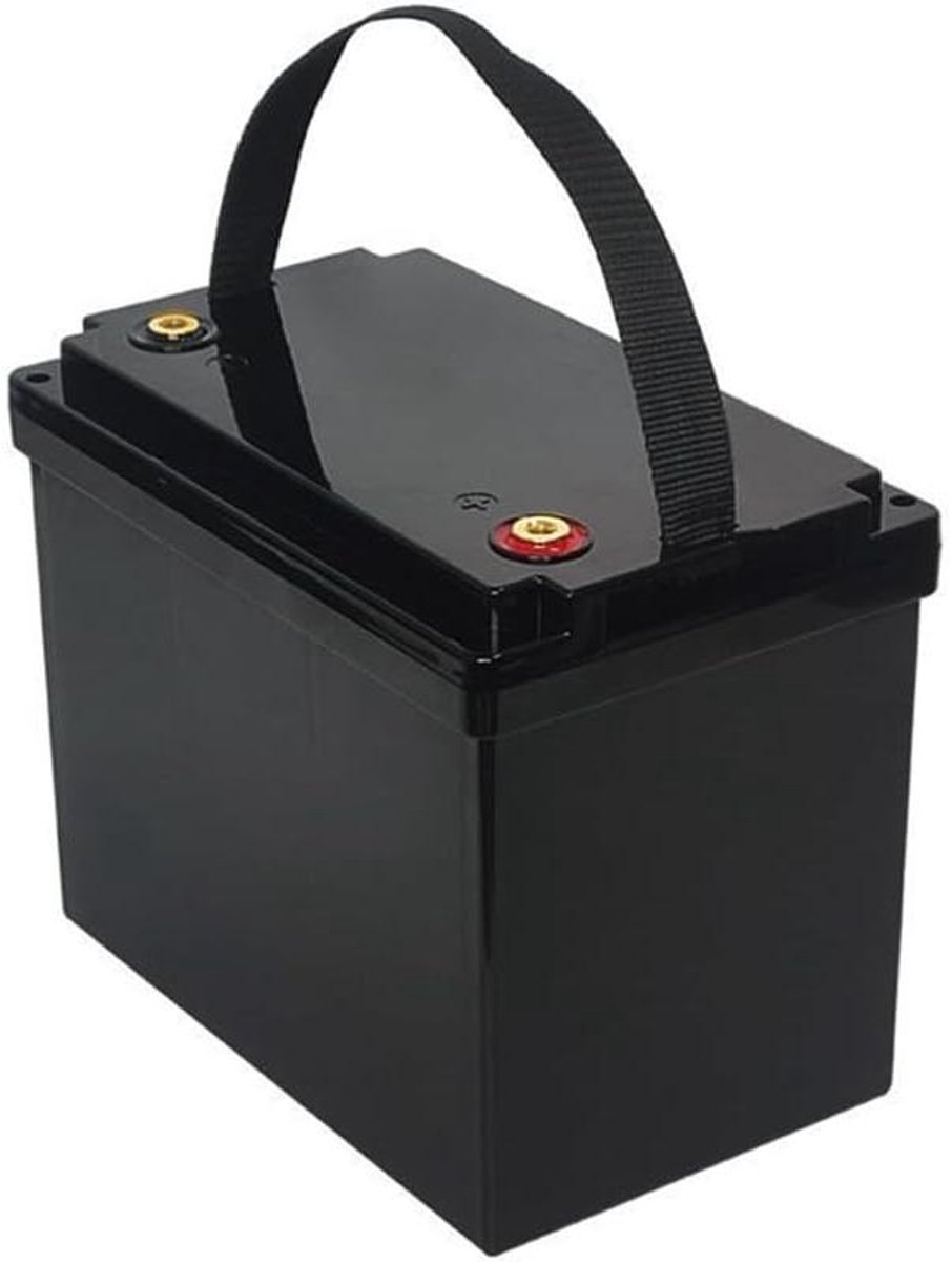 Accu Opbergdoos - Batterij Case - Zonne-energie Opslag - Hoge Compatibiliteit - 26 x 18 x 15 cm - Zwart