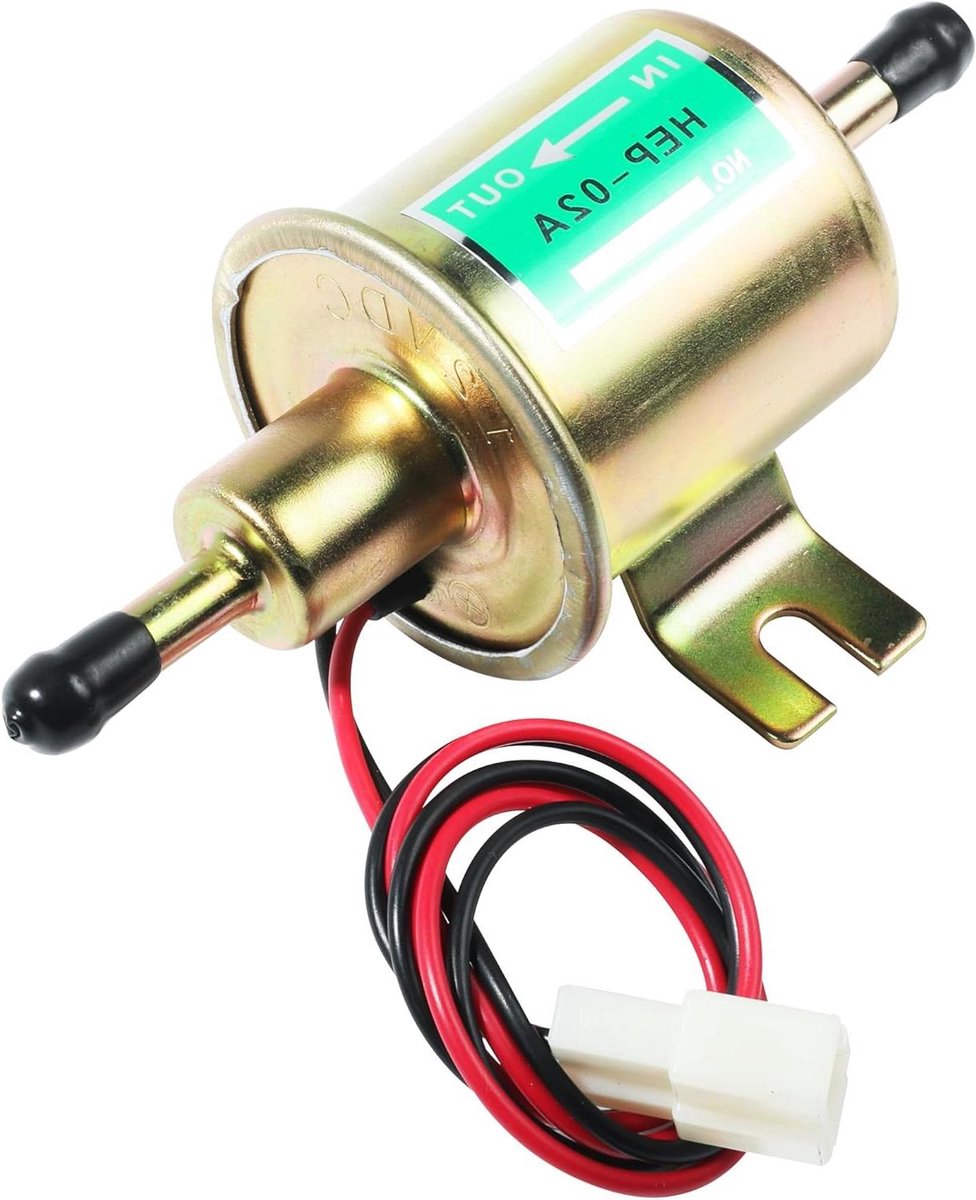 Elektrische Brandstofpomp - Benzinepomp Lagedruk - Brandstof Toevoeren - Zuigervormige Methode - 12 V - Messing