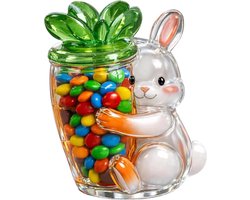 Koekjespot Konijn - Paas Container - Snacks Opbergen - Valbestendig Ontwerp - 26 x 18 x 6 cm - Niet gespecificeerd
