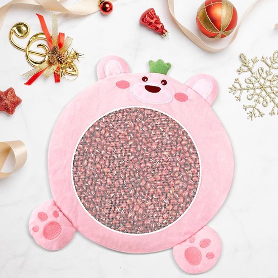 Kalmerend Speelgoed - Knuffel Pluche - Sensorische Stimulatie - Bijtbestendig Ontwerp - 31 x 34 cm - Roze — afbeelding 5