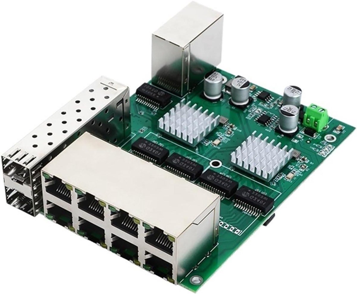 Gigabit Ethernet Switch - Netwerkmodule Netwerkswitch - Netwerk Uitbreiden - 12 Poorten - 8 RJ45 2 SFP - Zwart
