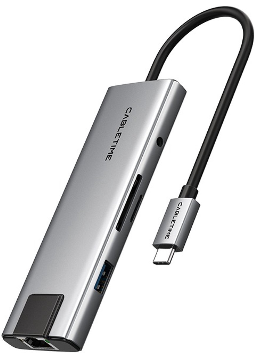 9-in-1 USB-C Hub - HDMI 4K 60Hz - 100W PD - Ethernet - USB-A - SD/TF - Audio Jack