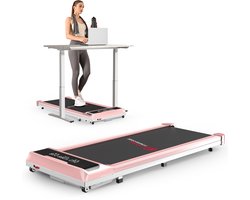 HOMEFITNESSCODE Draagbare loopband - 2 in 1 Stille Elektrische Loopband - loopkussen 1-10 km/u - 2,5 pk borstelloze motor - lcd-scherm - Roze