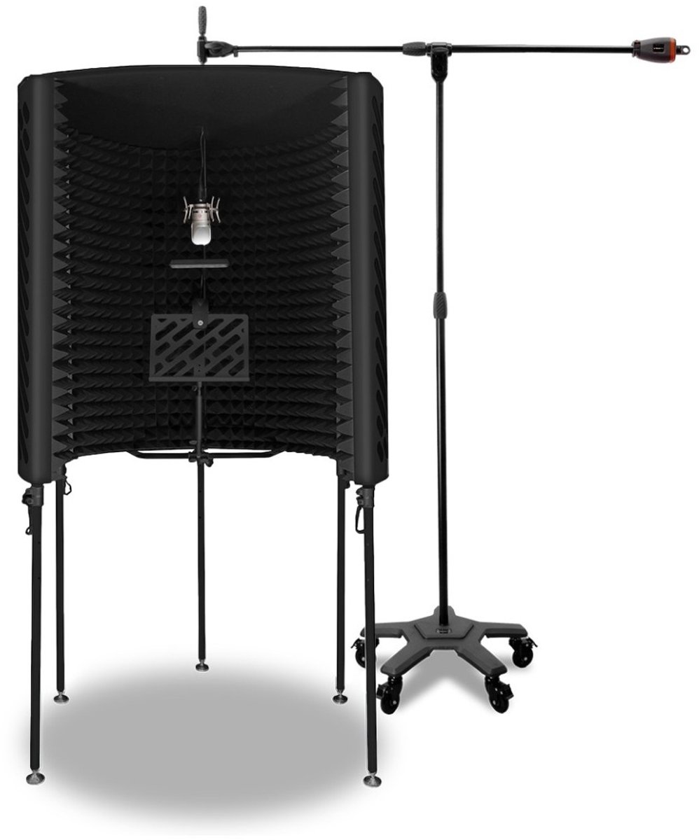 Imperative Acoustics Portable Vocal Booth with Overhead Mic Stand, Black