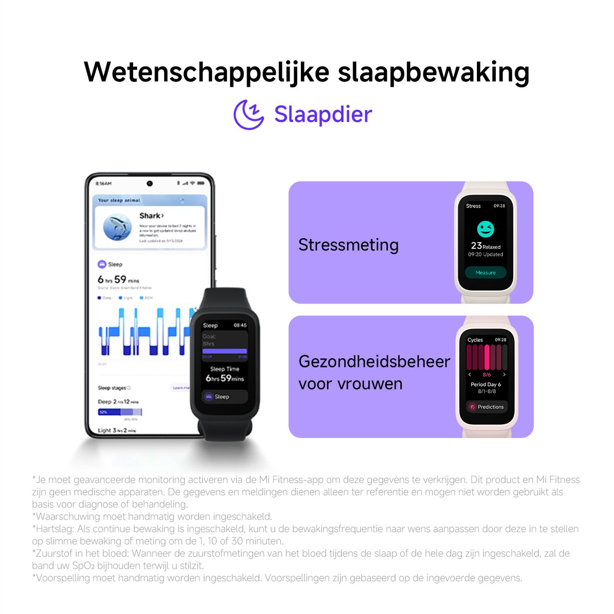 Xiaomi Smart Band 9 Active - Activity tracker - Zwart thumbnail 6