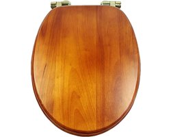 Toiletbril Hout - WC-bril Deksel - Badkamer Comfort - Softclose Mechanisme - D-vorm - Bedrukt Hout