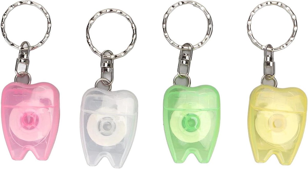 Flosser Sleutelhanger - Tandenstoker Picks - Mondverzorging Onderweg - Hoge Taaiheid Plastic - 148 x 113 x 32 cm