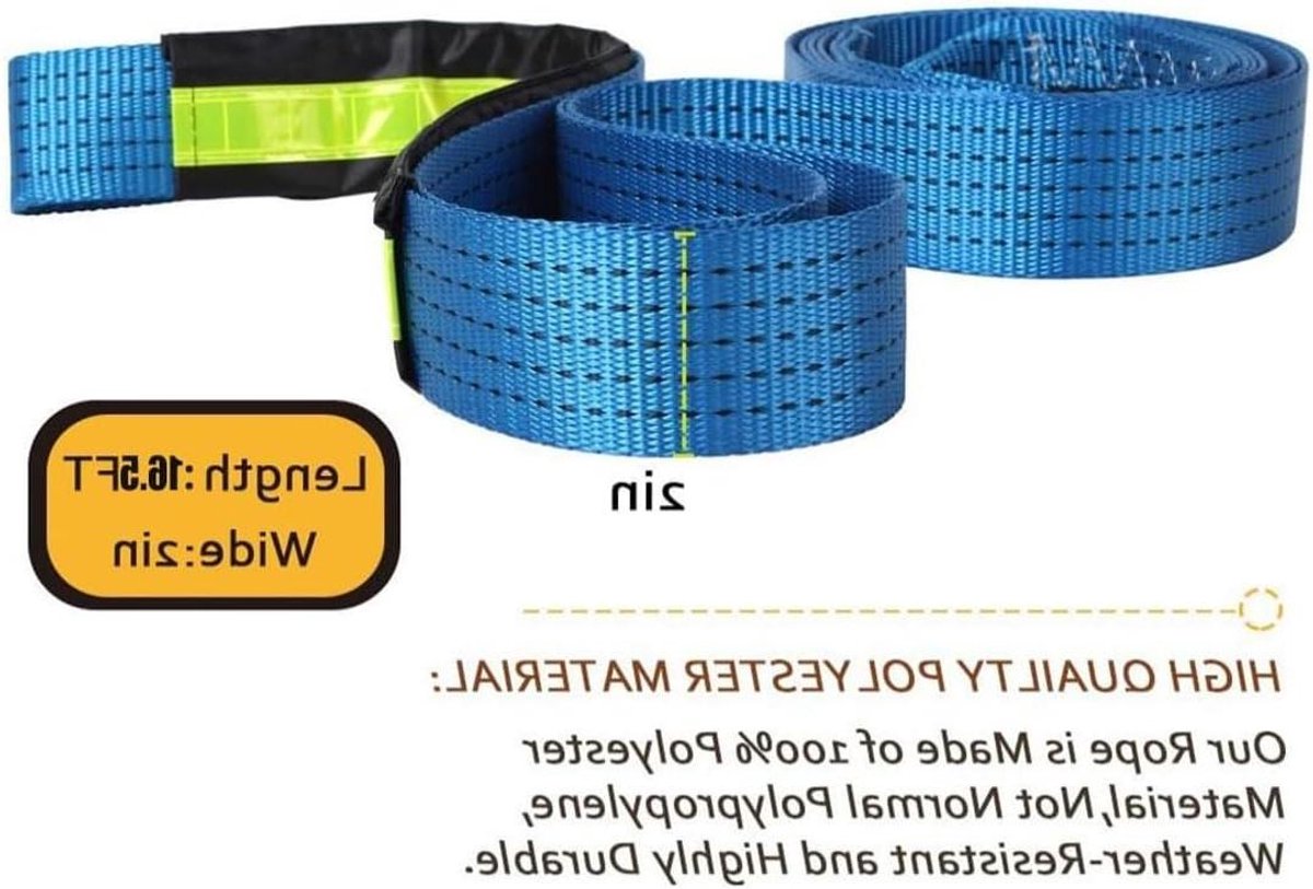 Sleepkabel Auto - Wegsleepriem - Voertuigen Berging - Hoge Treksterkte - 5 Meter 8 Ton - Marineblauw
