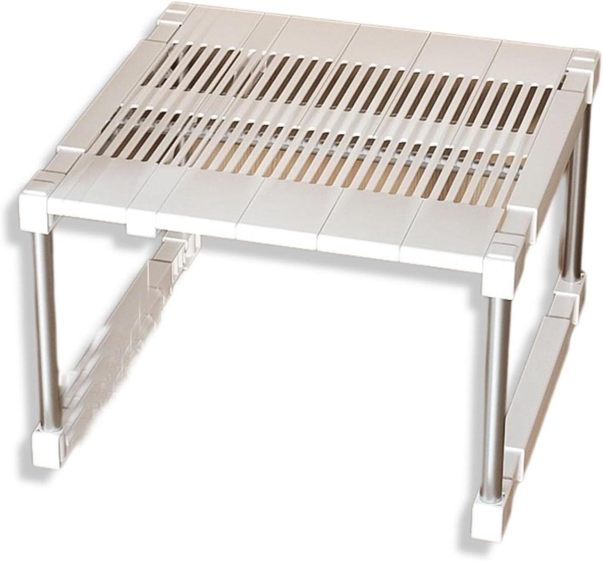Kastplank Verdelers - Opbergrek Plank - Kast Organiseren - Verstelbare Breedte - L48-85cm - Wit