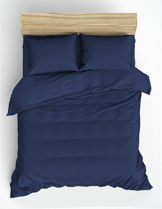 L'Essentiel Maison Plain - Dekbedovertrek - Ranforce - Donkerblauw