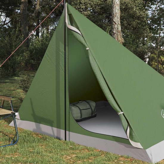 vidaXL - Backpacking - Tent - Groen - 4-persoons - 185T - Polyester - met - PU - Coating van Merkloos — afbeelding 5