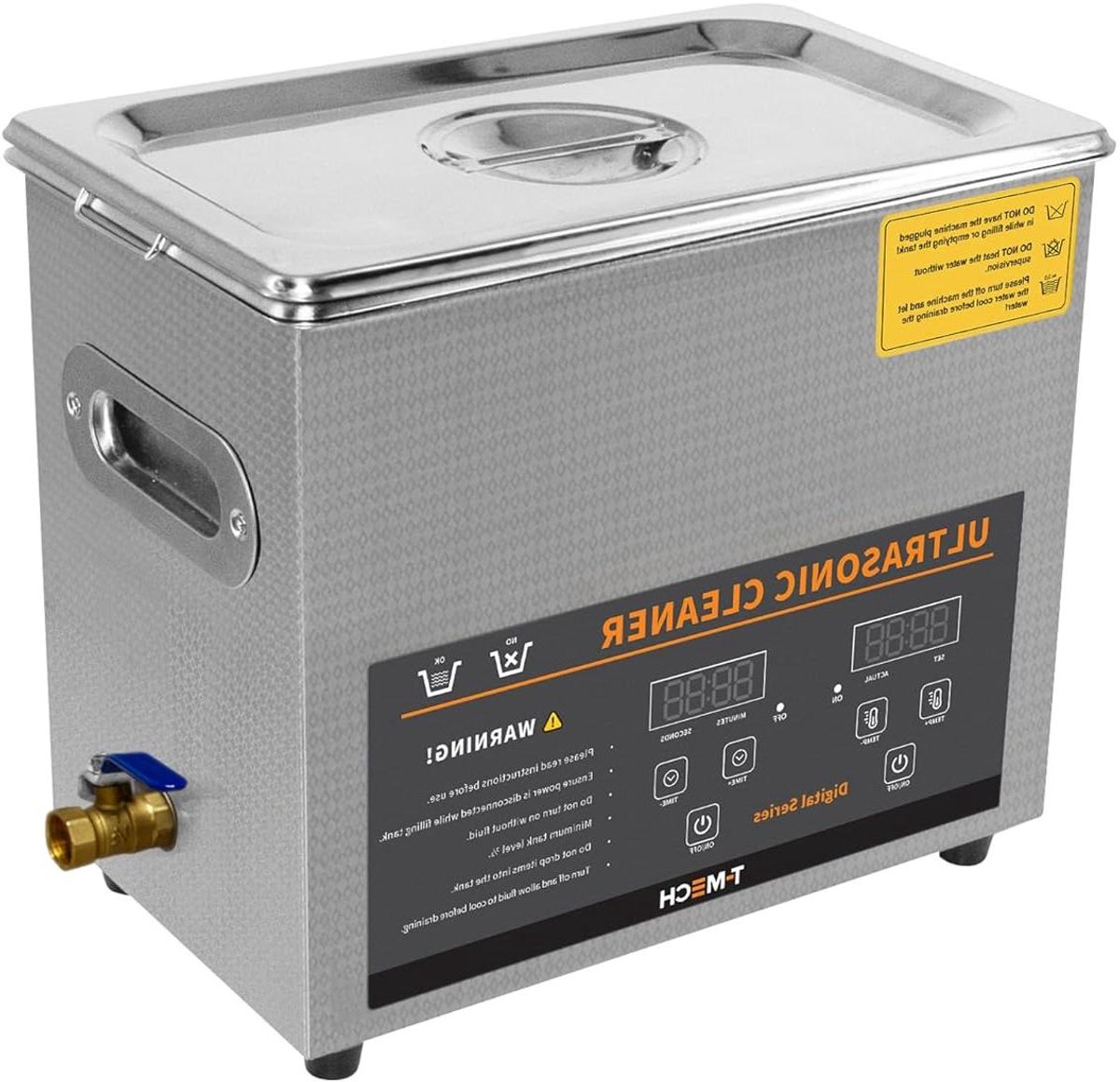 Digitale Ultrasoonreiniger - Reinigingstank Bad - Sieraden Reinigen - 6L Capaciteit - 40 kHz - Zilver