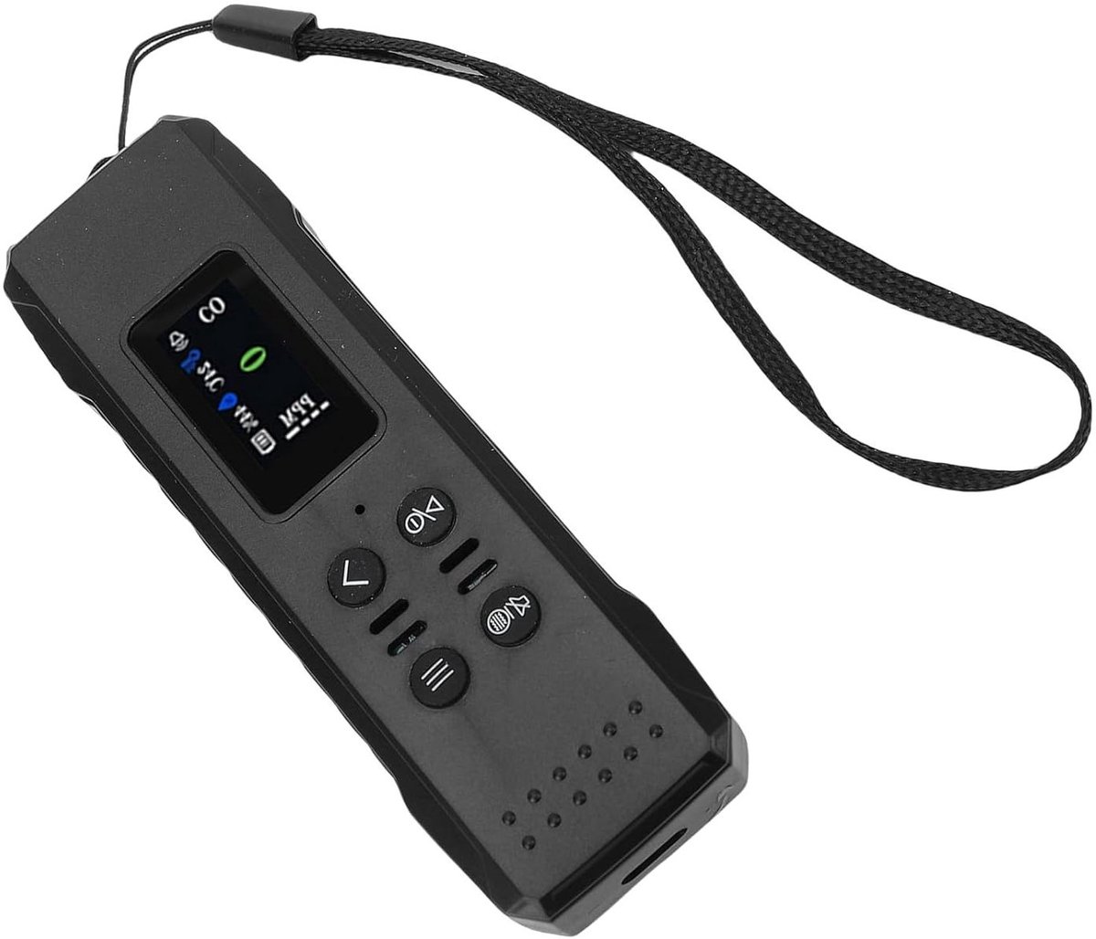 CO Detector - Luchtkwaliteit Sensor - Omgeving Monitoren - 3-in-1 Meting - 0-1000 ppm - Zwart